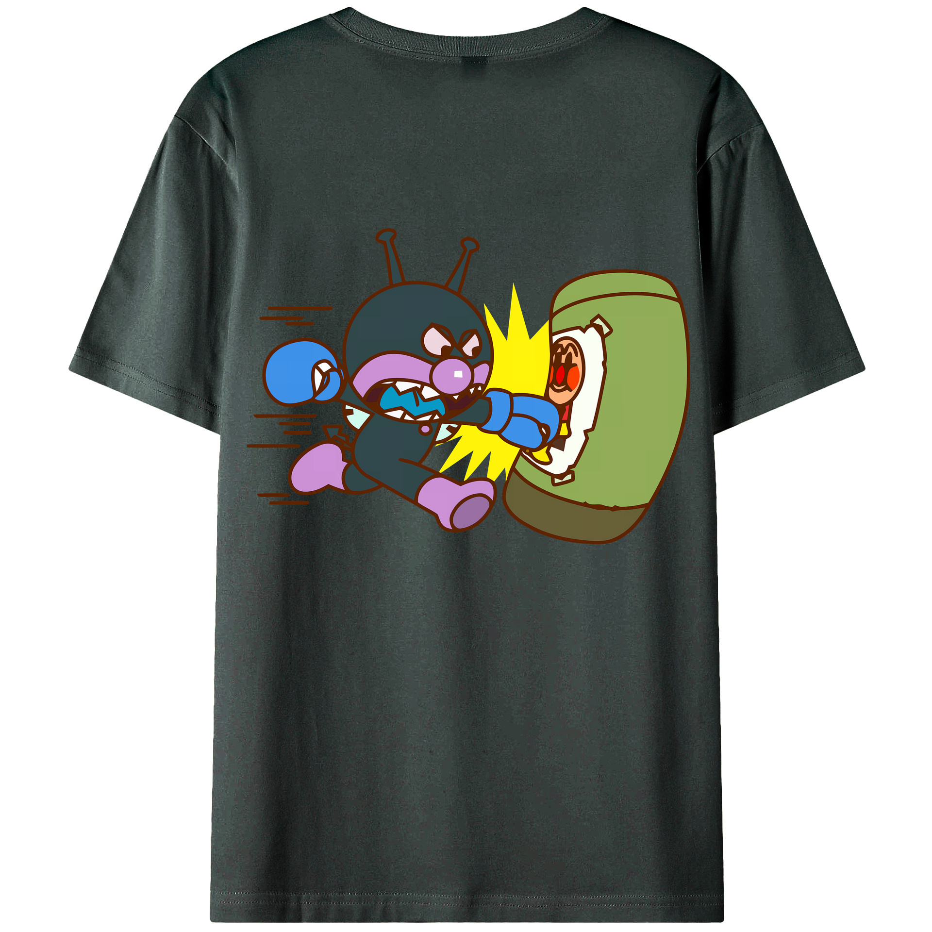 （画像用） アンパンマン Anpanman 綿100％ メンズ半袖Tシャツ（バックプリント） 通気性